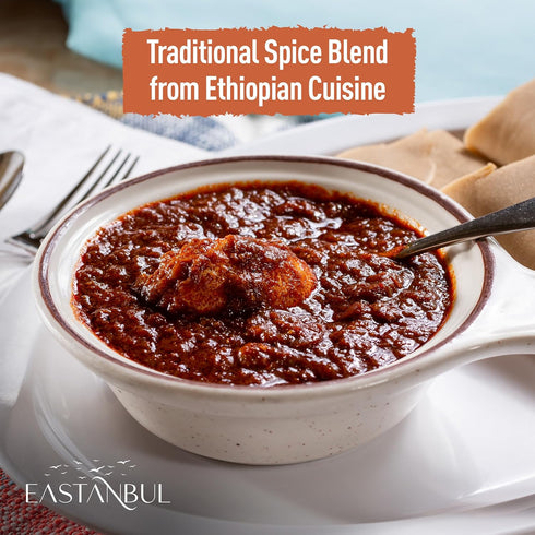 Eastanbul Berbere Spice Blend, 5.3oz Berbere Spice Ethiopian Authentic Mix, Berbere Seasoning Medley, AKA Berberre Spice, Barbere, For Exotic Ethi...